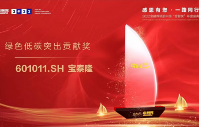 yw永旺快投网荣获2022金融界领航中国“绿色低碳突出贡献奖”